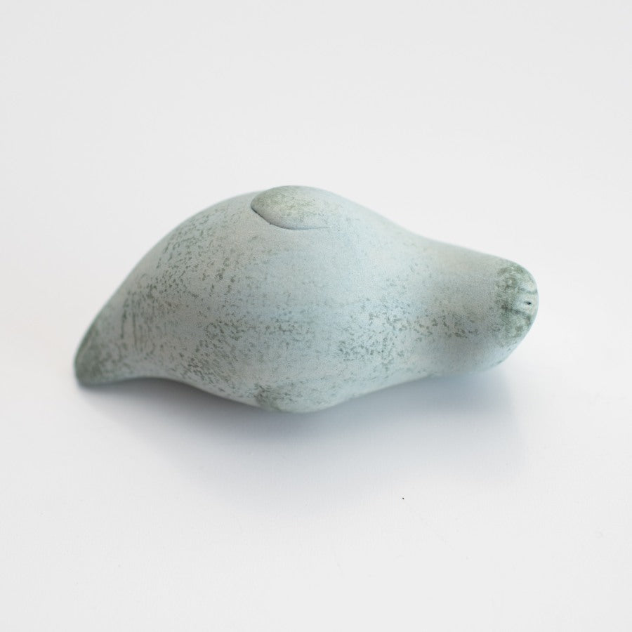 Ceramic grey seal sculpture