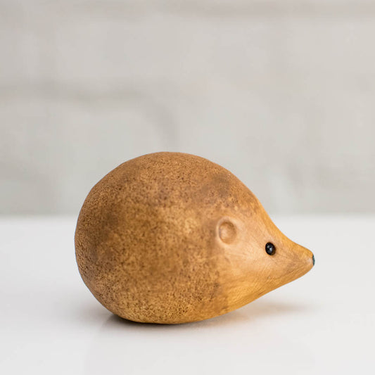 Small ceramic hedgehog sculpture