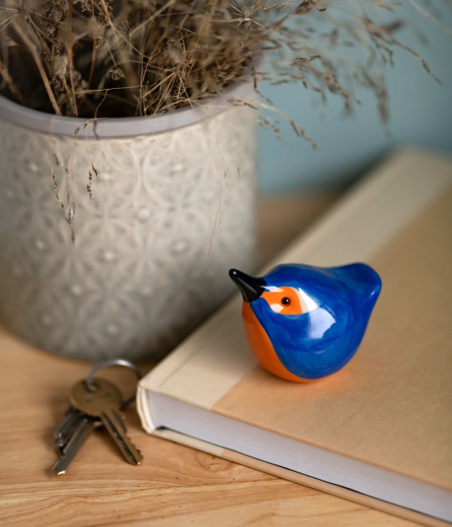 Ceramic Kingfisher Sculpture