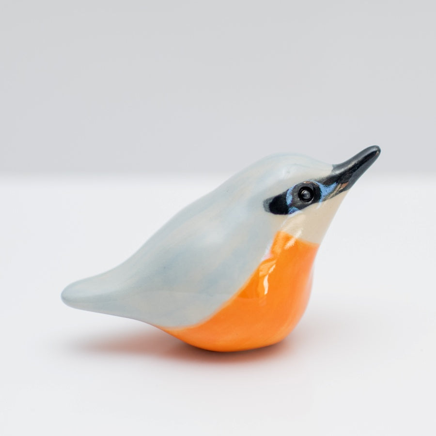 Small Ceramic Nuthatch Sculpture