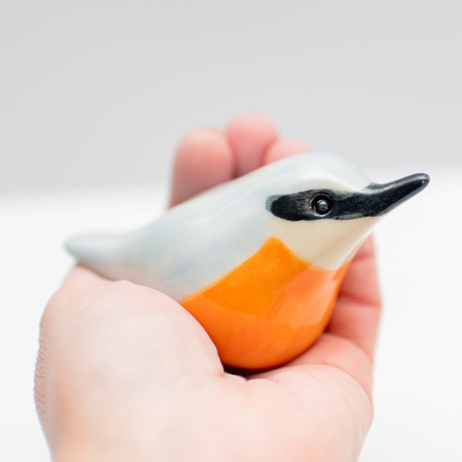 Small Ceramic Nuthatch Sculpture