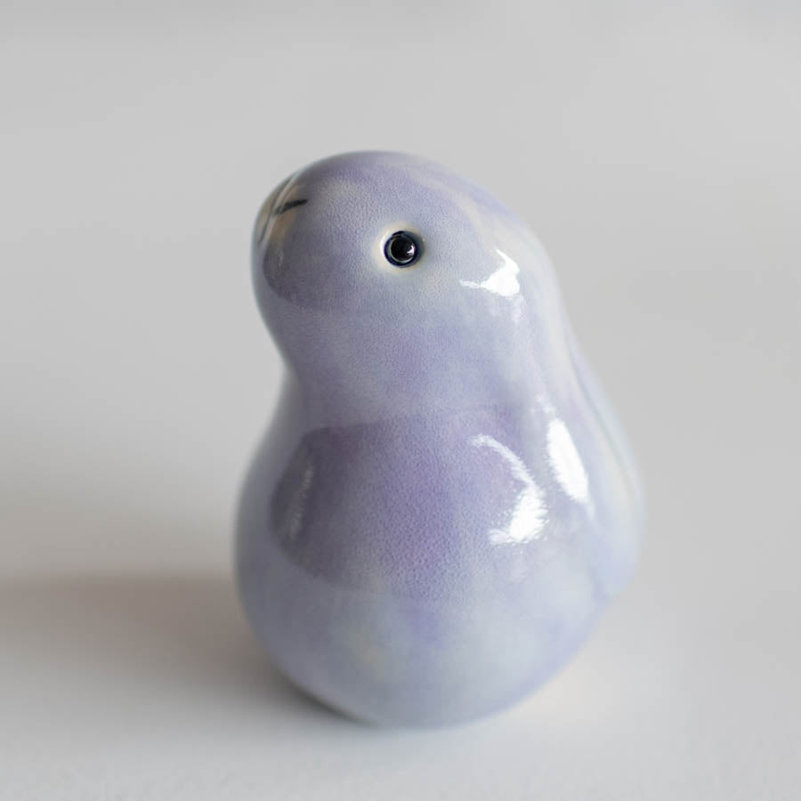 Small Lavender Ceramic Bunny Sculpture