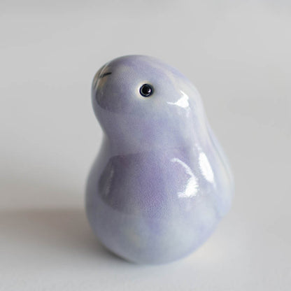 Small Lavender Ceramic Bunny Sculpture