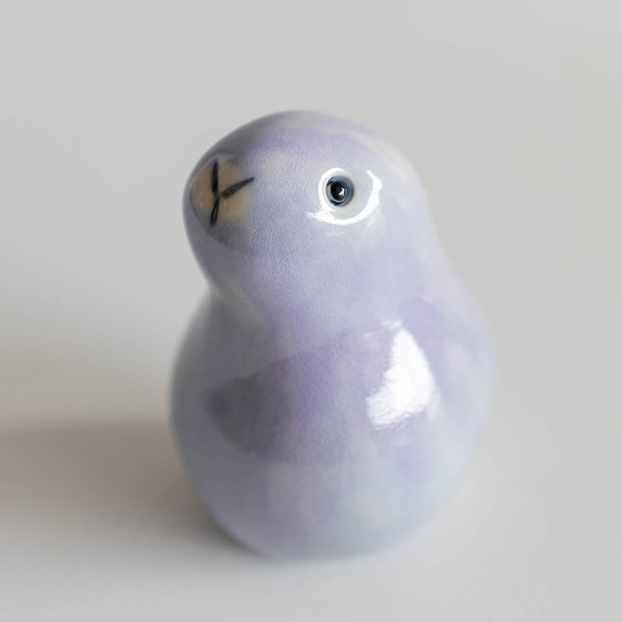 Small Lavender Ceramic Bunny Sculpture