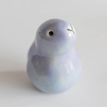 Small Lavender Ceramic Bunny Sculpture