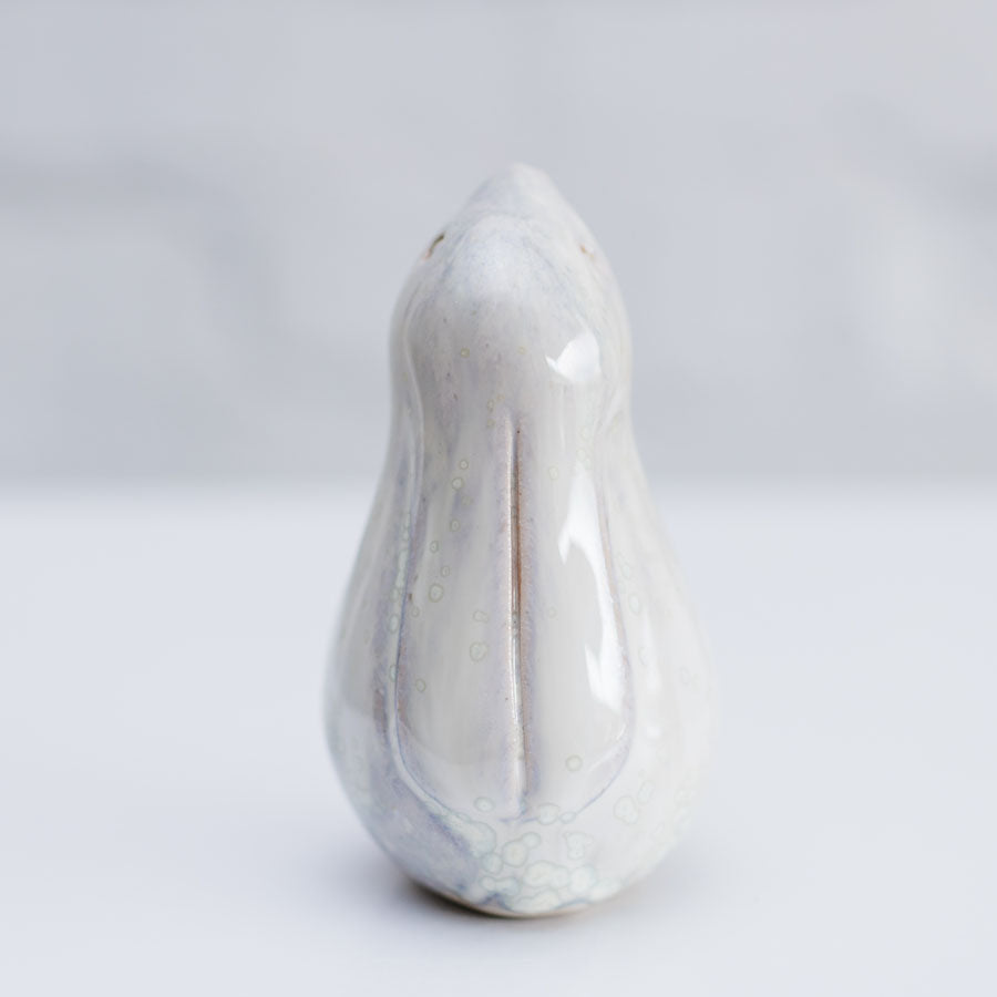 Ceramic hare sculpture in a light glossy glaze 