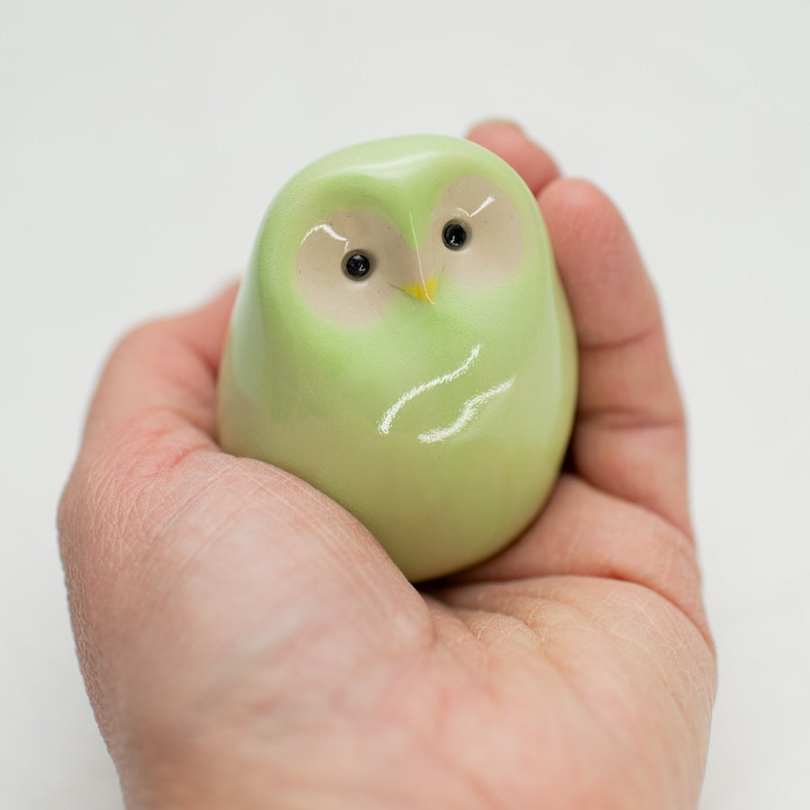 Colourful Ceramic Owl - Minty Green - sarahbrabbin
