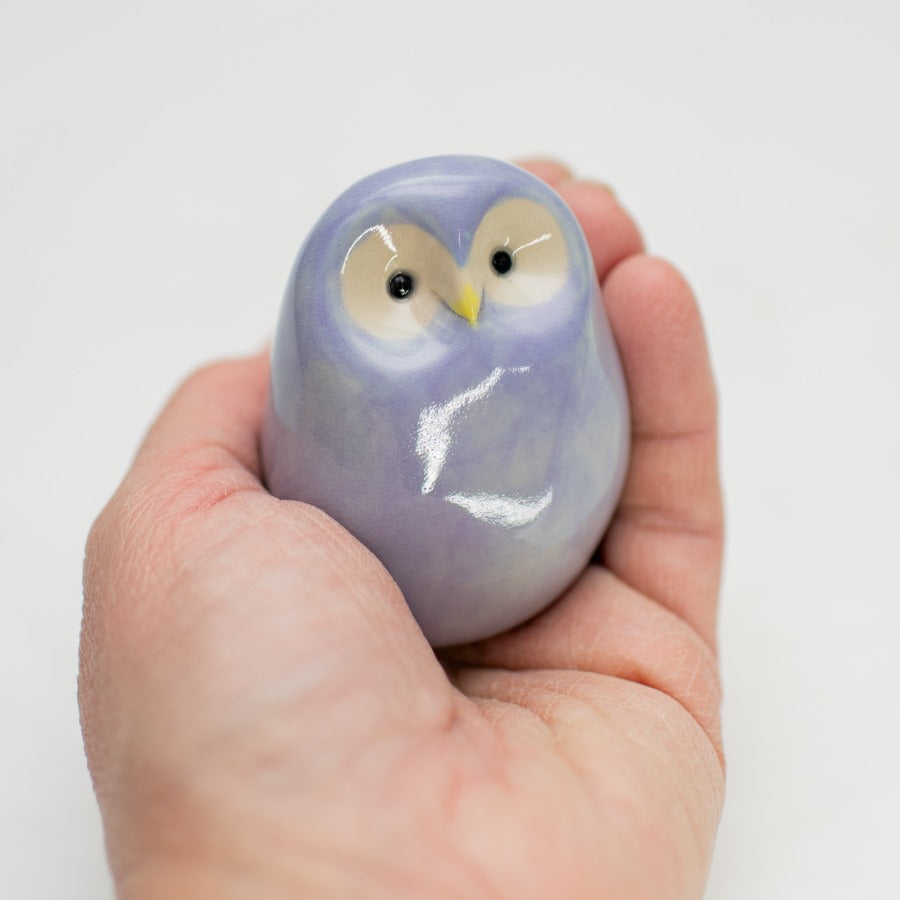 Small Ceramic Owl - Lavender - sarahbrabbin