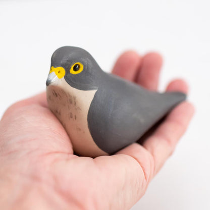 Small ceramic Peregrine Falcon Sculpture
