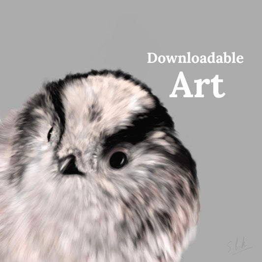 Long Tailed Tit - Downloadable Art - sarahbrabbin