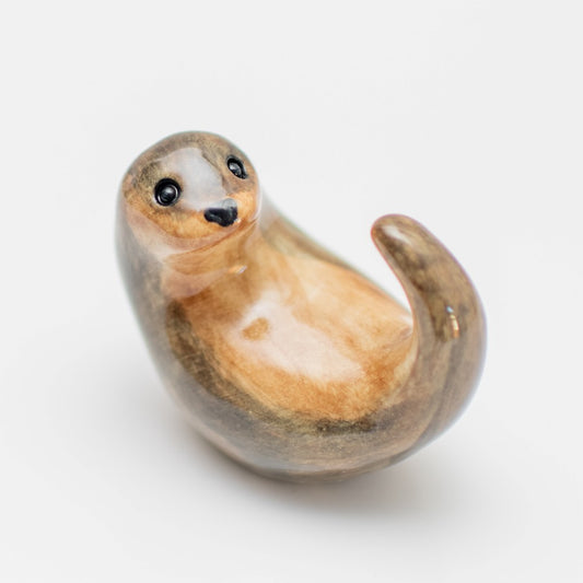 Small Ceramic Curly Otter Sculpture - sarahbrabbin