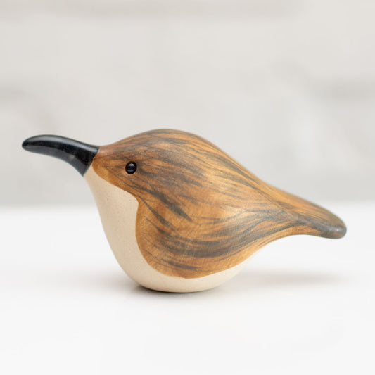 Small ceramic Treecreeper sculpture