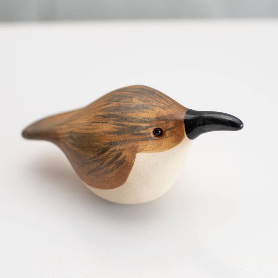Small ceramic Treecreeper sculpture