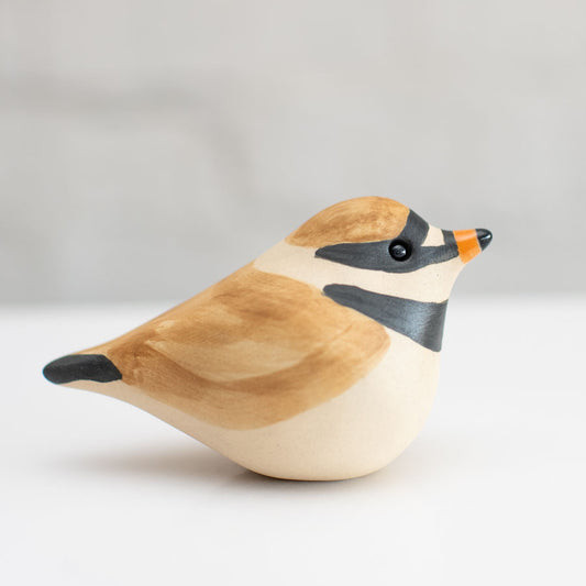 Small Ceramic Ringed Plover sculpture