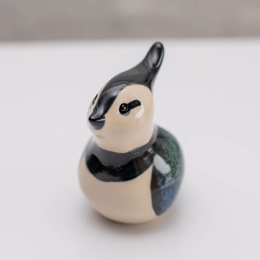 Small ceramic Lapwing sculpture