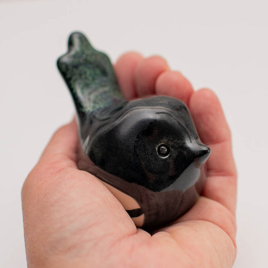 Small ceramic Magpie sculpture