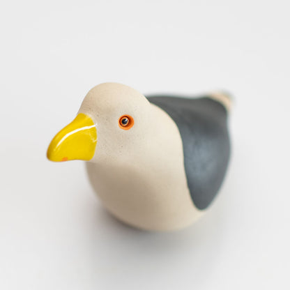 Small Ceramic Black Backed Gull sculpture