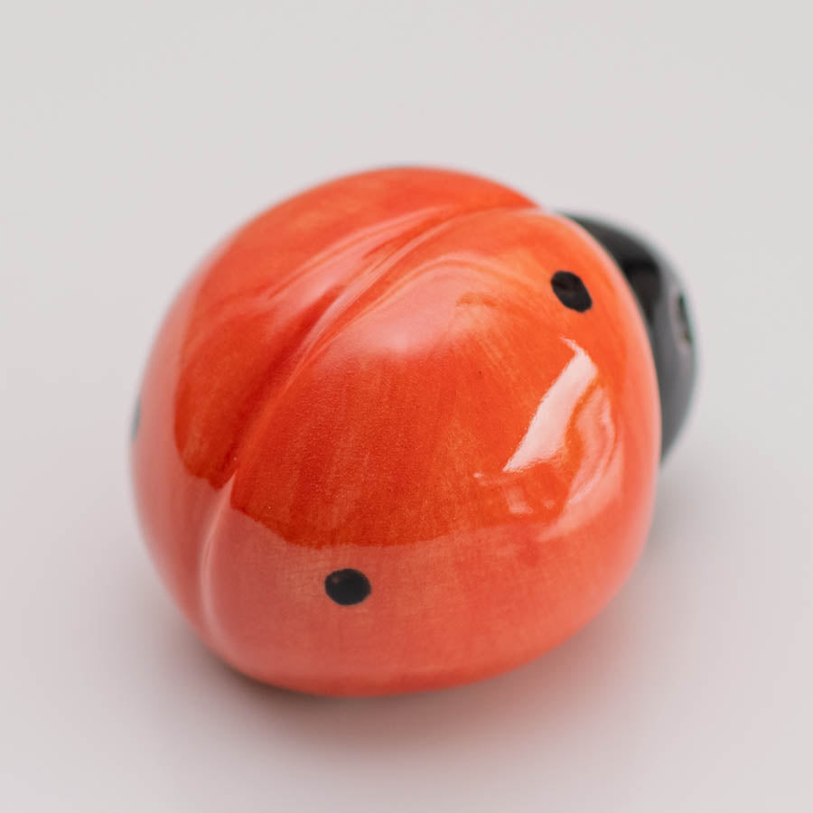Small ceramic ladybird sculpture