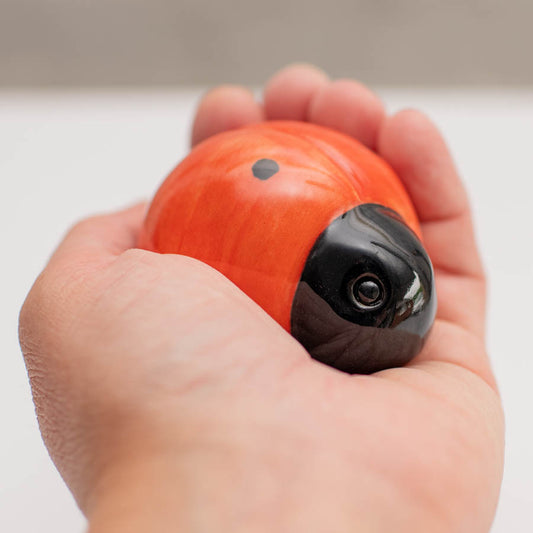Small ceramic ladybird sculpture