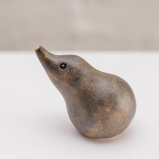 Small ceramic shrew sculpture
