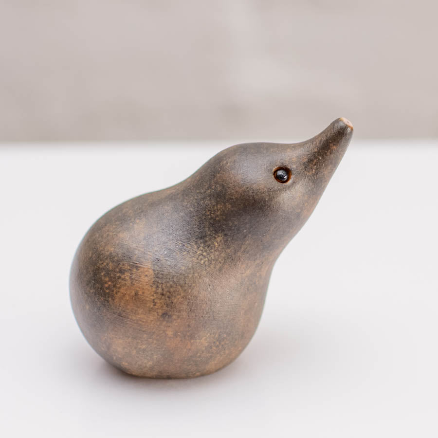Small ceramic shrew sculpture