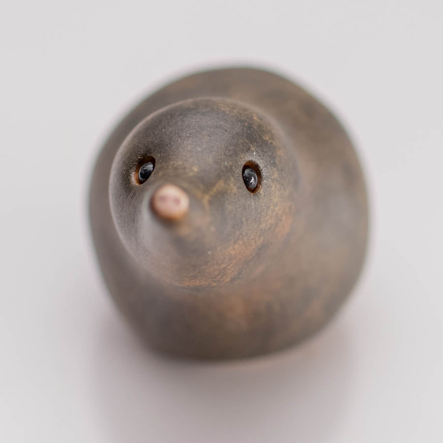 Small ceramic shrew sculpture