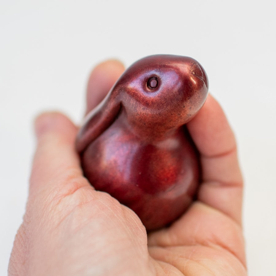Small foundry bronze bunny - Cherry - sarahbrabbin