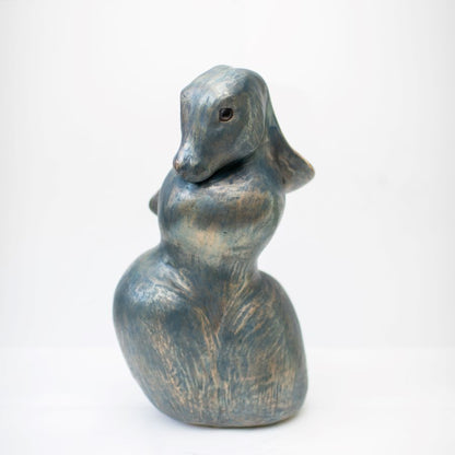 Large Bronze Hare Sculpture - Cast to order - sarahbrabbin