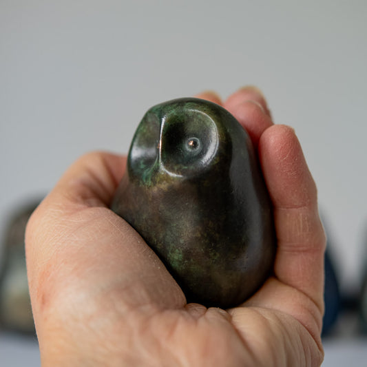 Foundry cast bronze little owl - sarahbrabbin