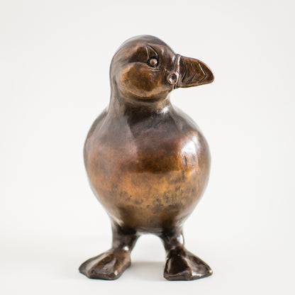 Large Bronze Puffin Sculpture - Puffin Billy - sarahbrabbin