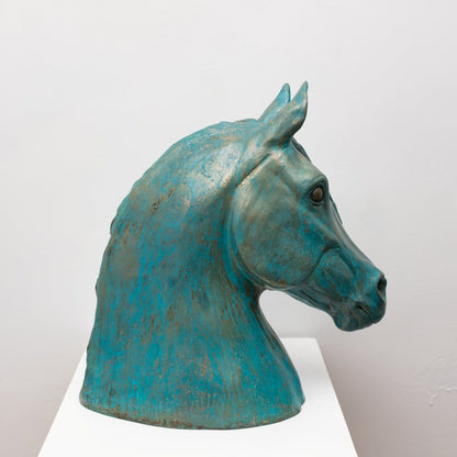 Large Bronze Horse Head Sculpture - Foundry Art Bronze