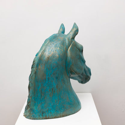Large Bronze Horse Head Sculpture - Foundry Art Bronze