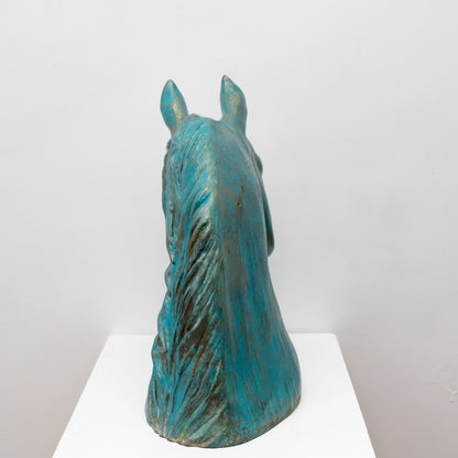 Large Bronze Horse Head Sculpture - Foundry Art Bronze