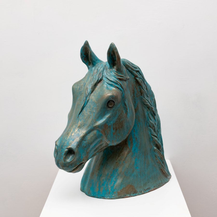 Large Bronze Horse Head Sculpture - Foundry Art Bronze