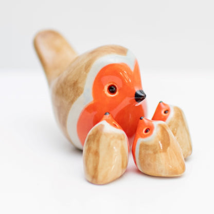 Small Ceramic Robin Family - sarahbrabbin
