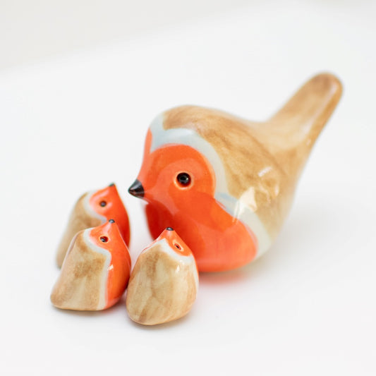 Small Ceramic Robin Family - sarahbrabbin