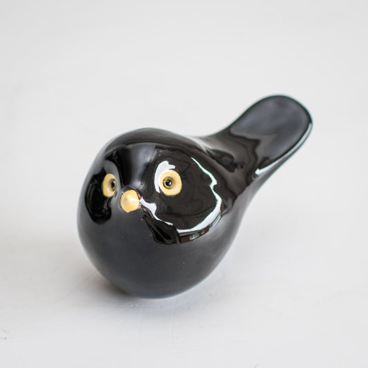 Small Ceramic Blackbird Sculpture - sarahbrabbin