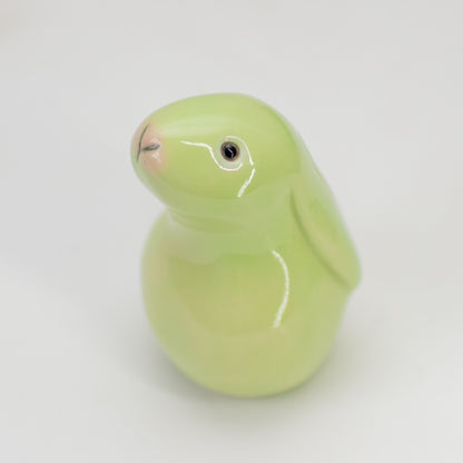 Small Ceramic Bunny - Minty Green - sarahbrabbin