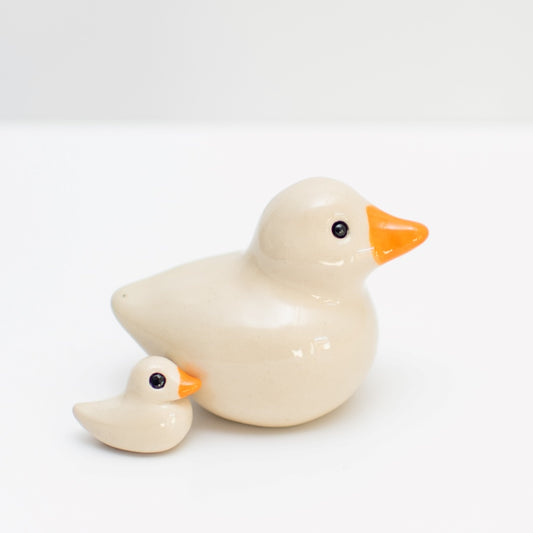 Small Ceramic Duck and Duckling - sarahbrabbin