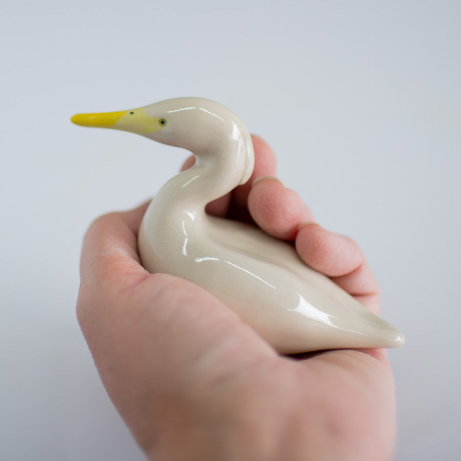 Small Ceramic Egret Sculpture - sarahbrabbin