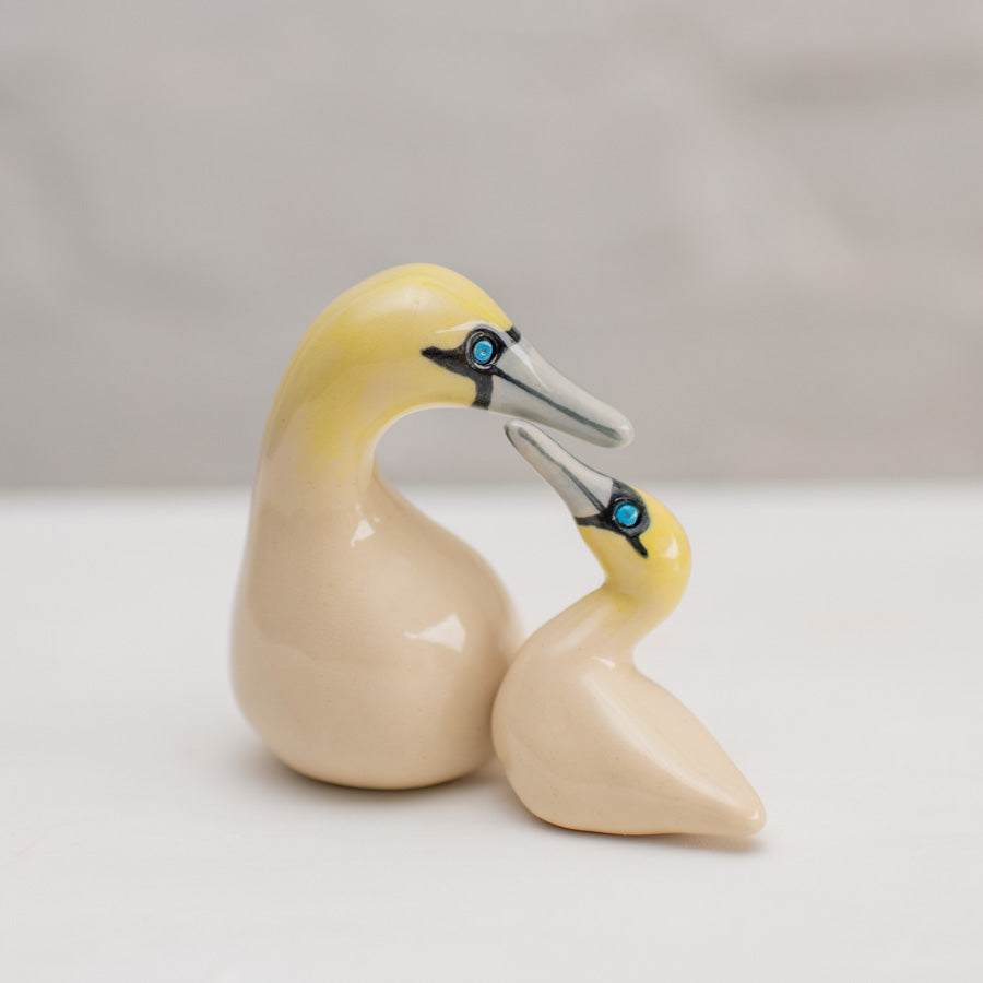 Ceramic Gannet Parent & Chick - sarahbrabbin