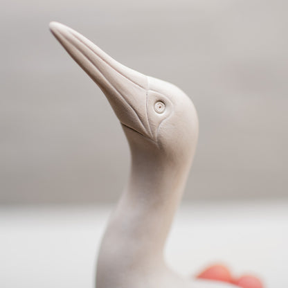 Medium Ceramic Gannet Sculpture - sarahbrabbin