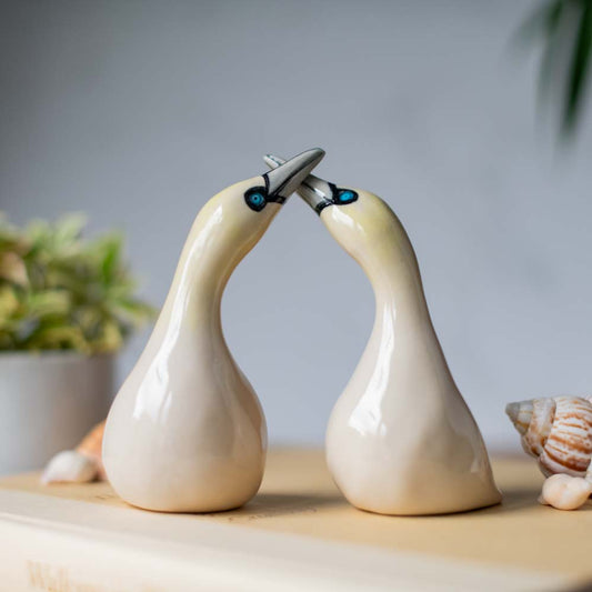 Ceramic Gannet Sculptures - Pair - sarahbrabbin