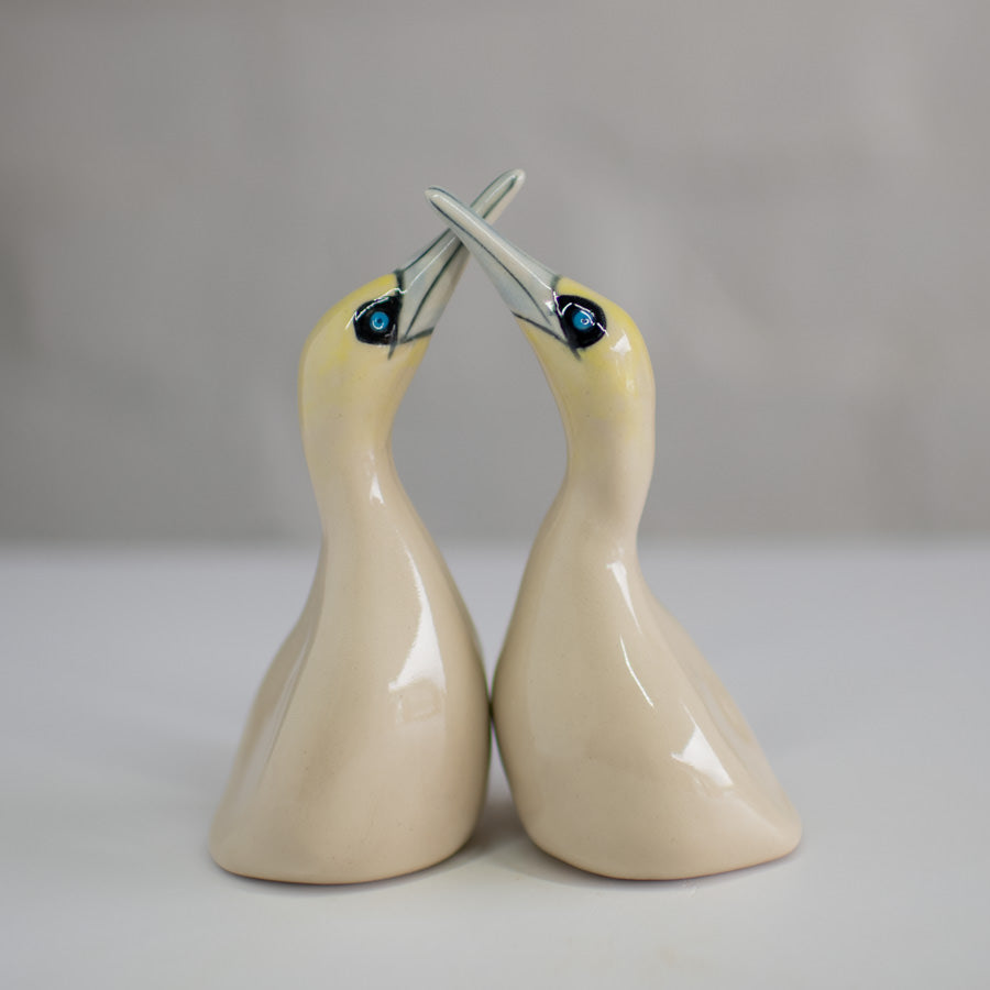 Ceramic Gannet Lovers Sculpture - sarahbrabbin
