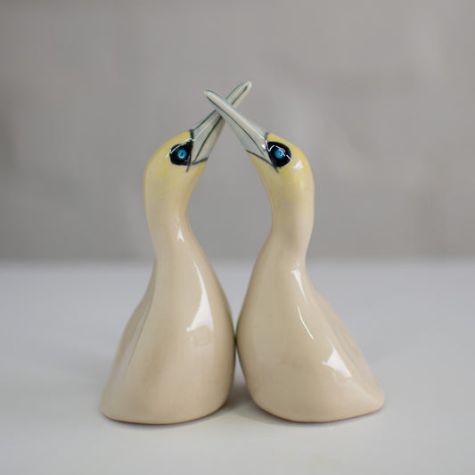 Ceramic Gannet Lovers Sculpture - sarahbrabbin