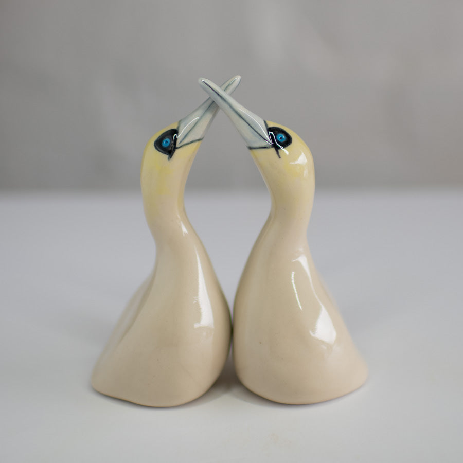 Ceramic Gannet Lovers Sculpture - sarahbrabbin