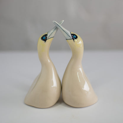Ceramic Gannet Lovers Sculpture - sarahbrabbin