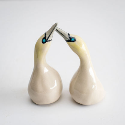 Ceramic Gannet Sculptures - Pair - sarahbrabbin