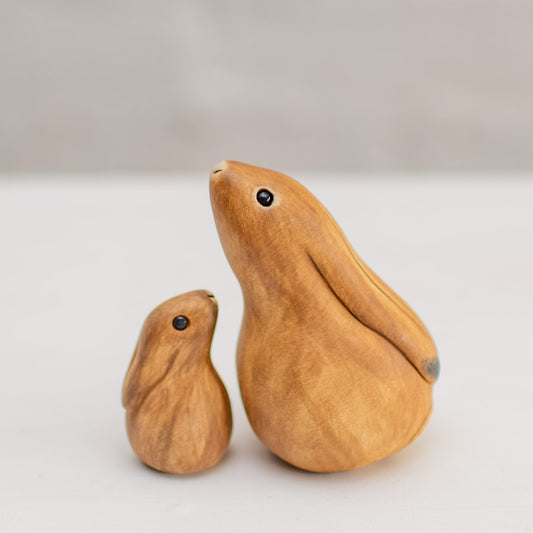 Small Ceramic Hare and Leveret Sculpture - sarahbrabbin