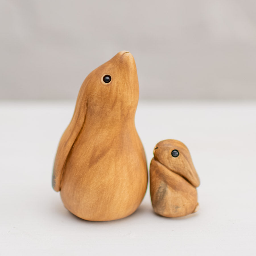 Small Ceramic Hare and Leveret Sculpture - sarahbrabbin